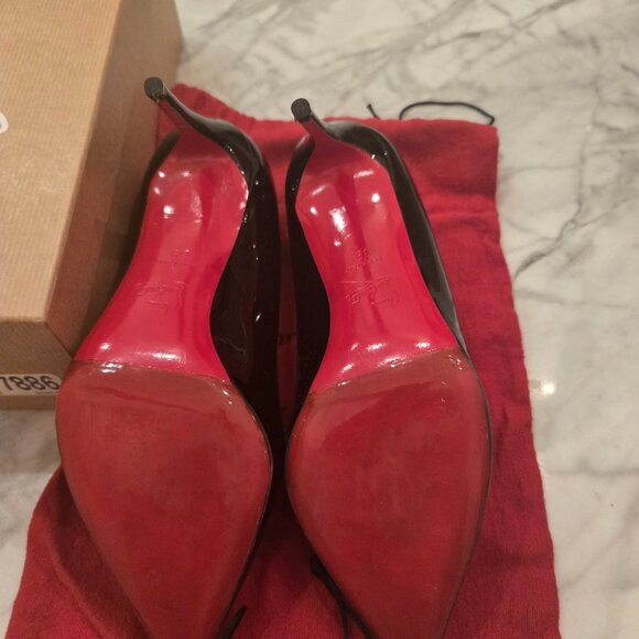 Christian Louboutin Pigalle Follies 85 Patent Black 39 - Picture 3 of 6